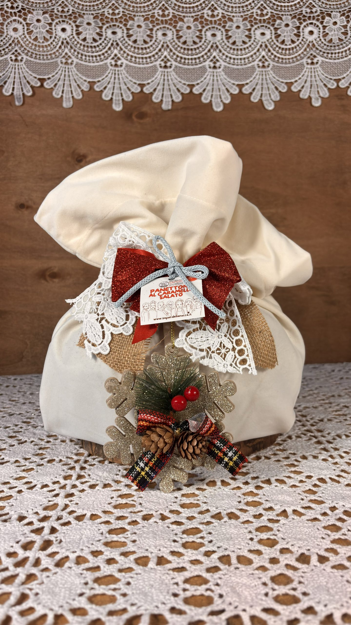 Panettone al Caramello Salato – Selezione Sapori della Rocca (1 kg)