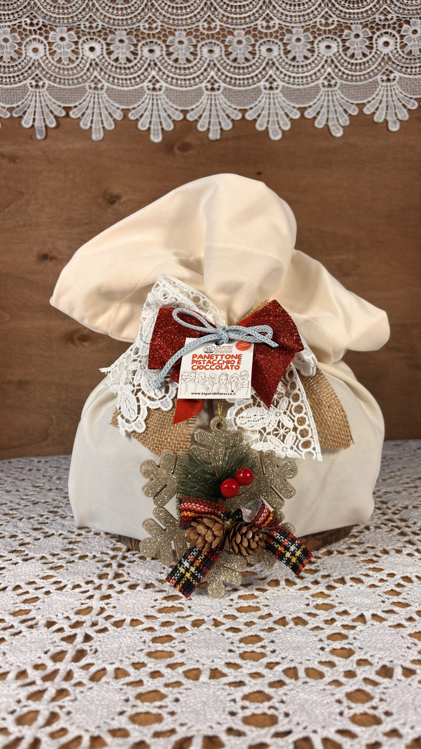 Panettone Pistacchio e Cioccolato – Selezione Sapori della Rocca (1 kg)