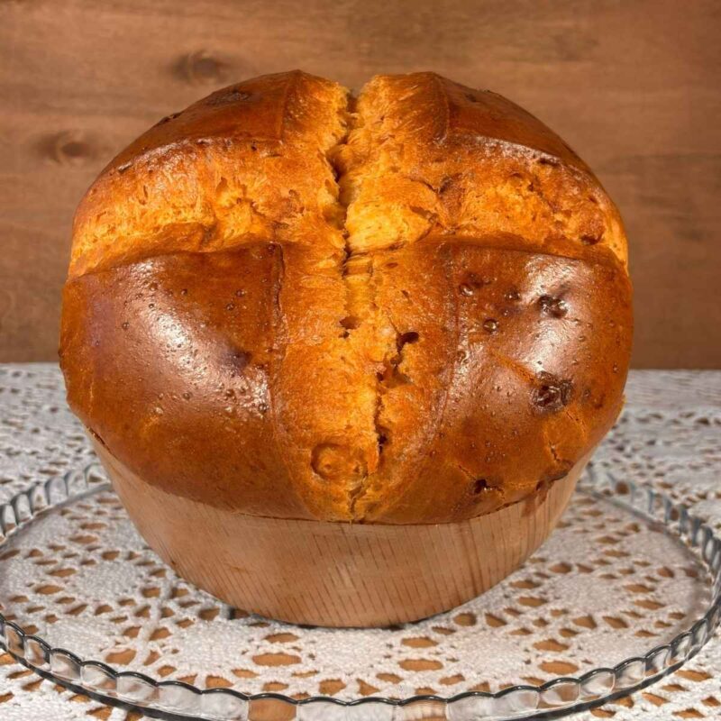 Panettone Tradizionale Sapori della Rocca da 1 kg con uvetta e canditi