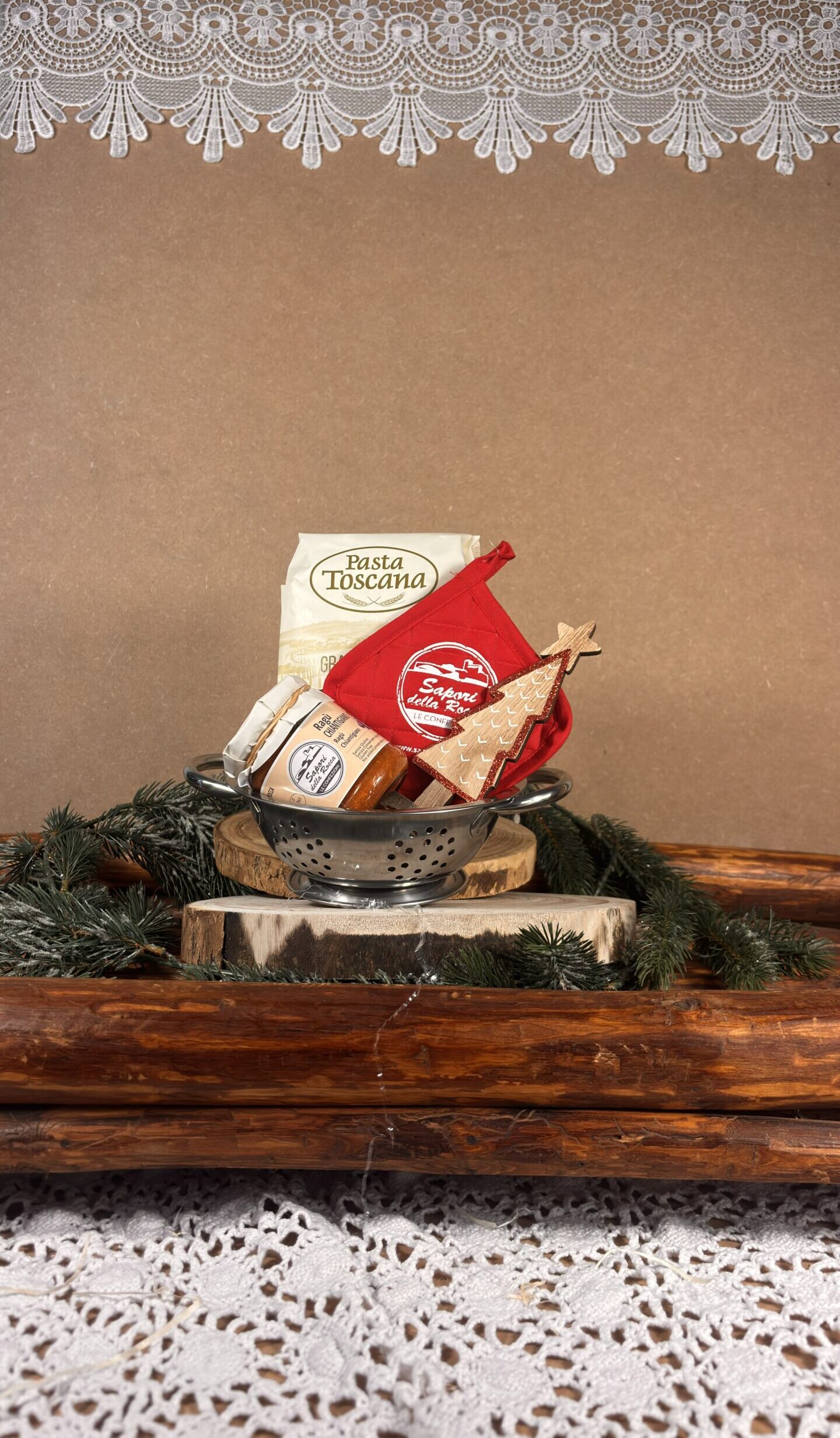 Lo Scolapasta di Natale – Confezione Regalo Sapori della Rocca