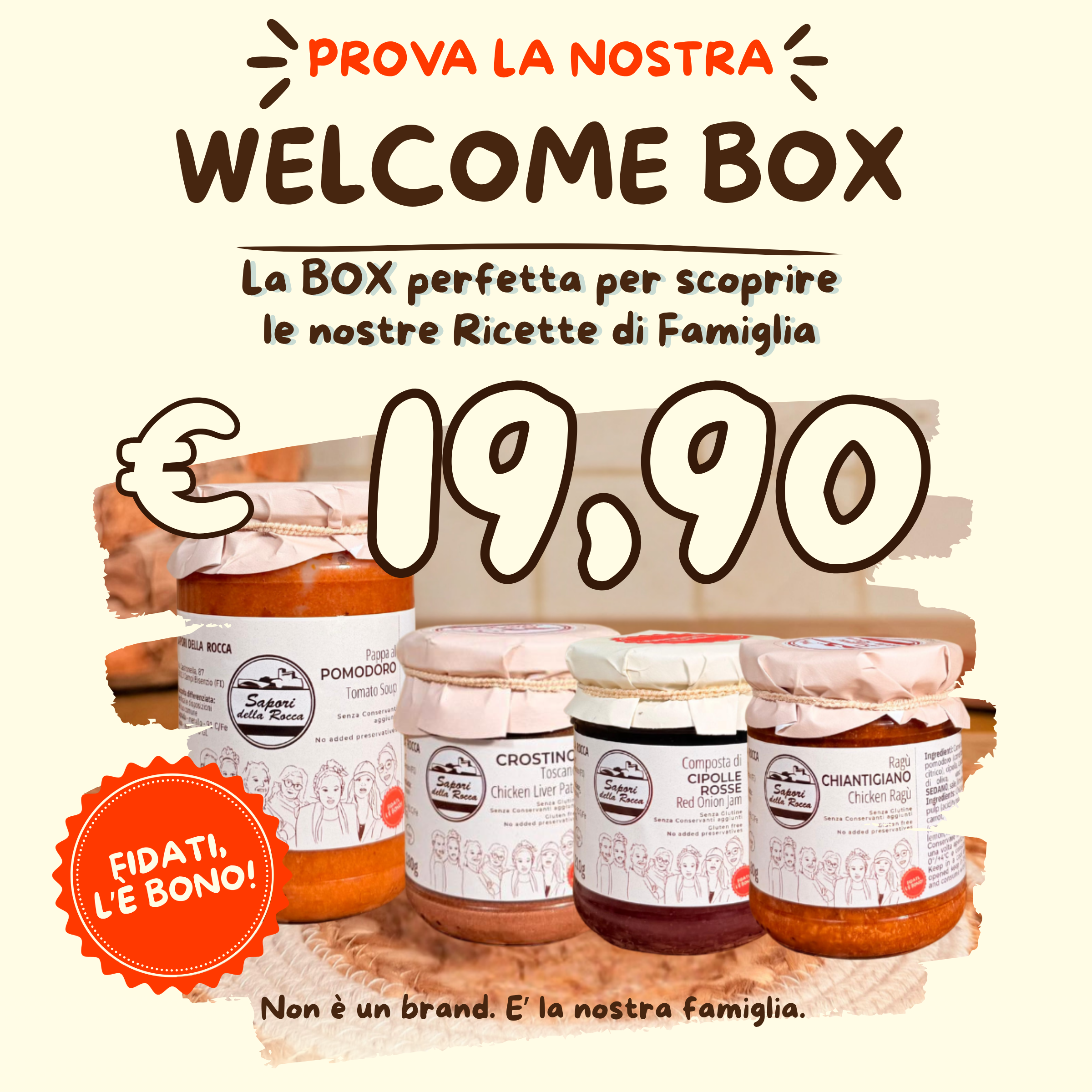 Welcome Box - Scopri le nostre Ricette di Famiglia | Sapori della Rocca